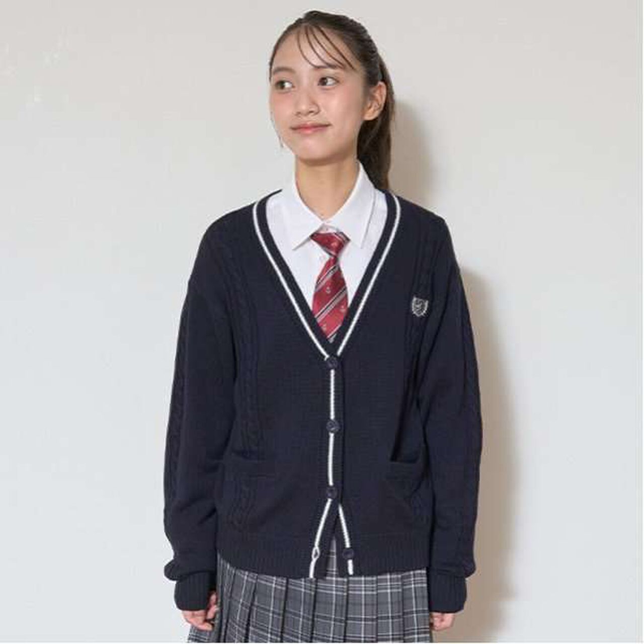 [Graduation Attire] Washable Knit Cardigan,Navy, large image number 0