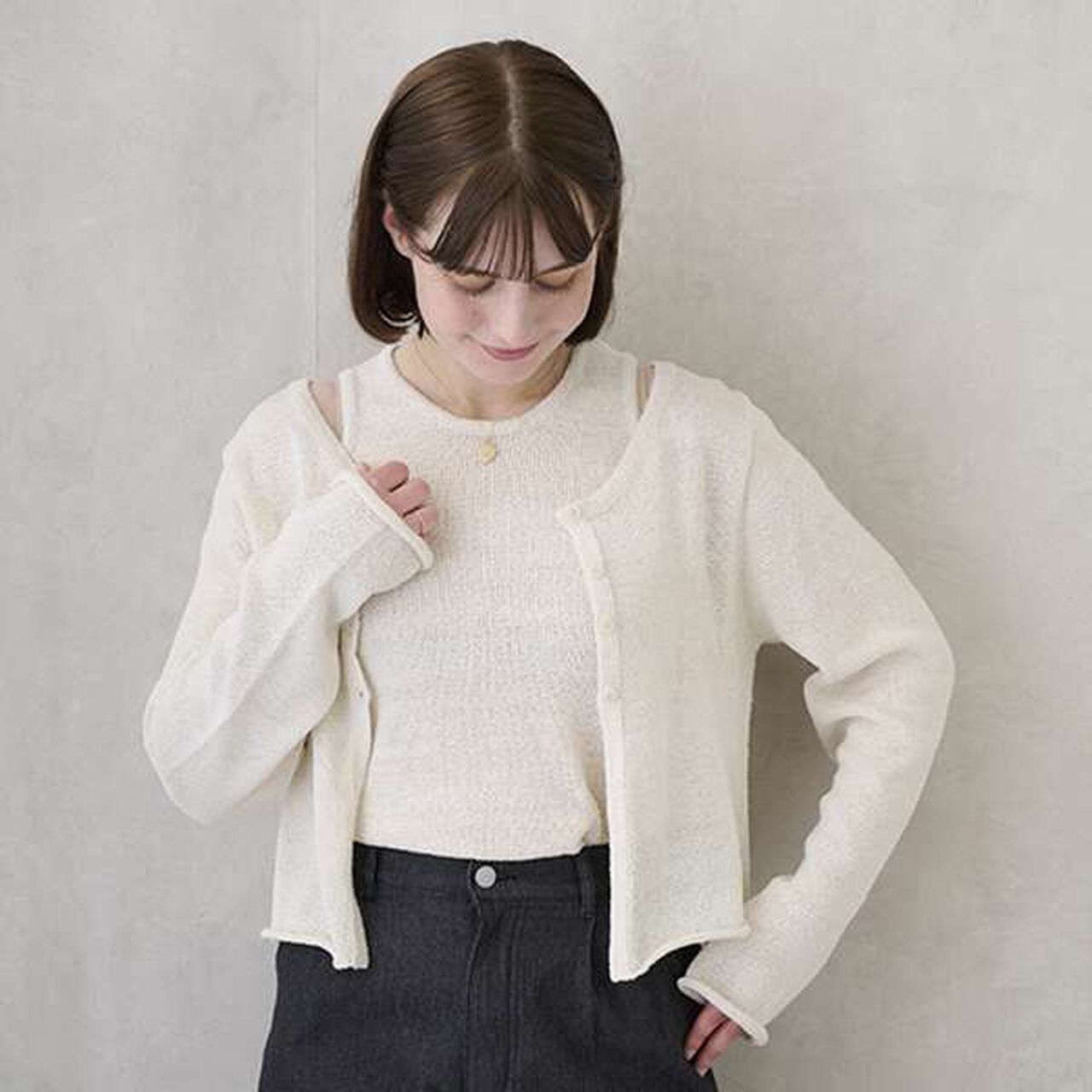 [Link] Knit Ensemble,Cream, large image number 15