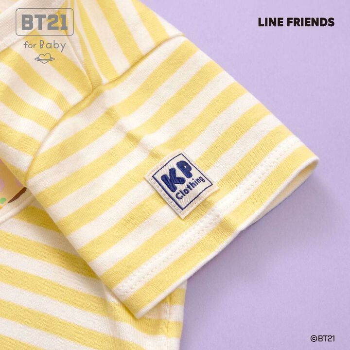 [BT21] Appliqu&eacute; Stripe Pattern Short Overall,Mint, medium image number 7