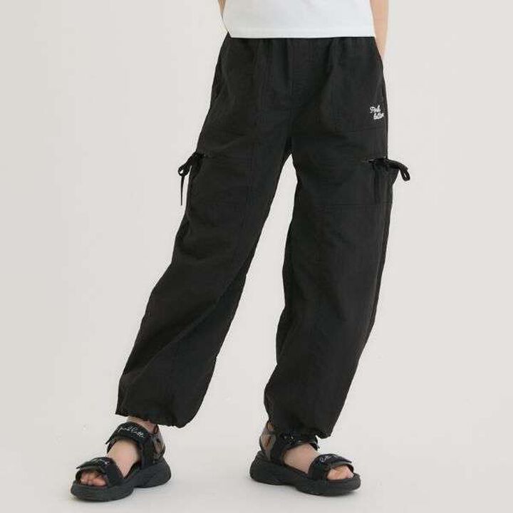 Slit Ribbon Shaka Pants,Black, medium image number 16