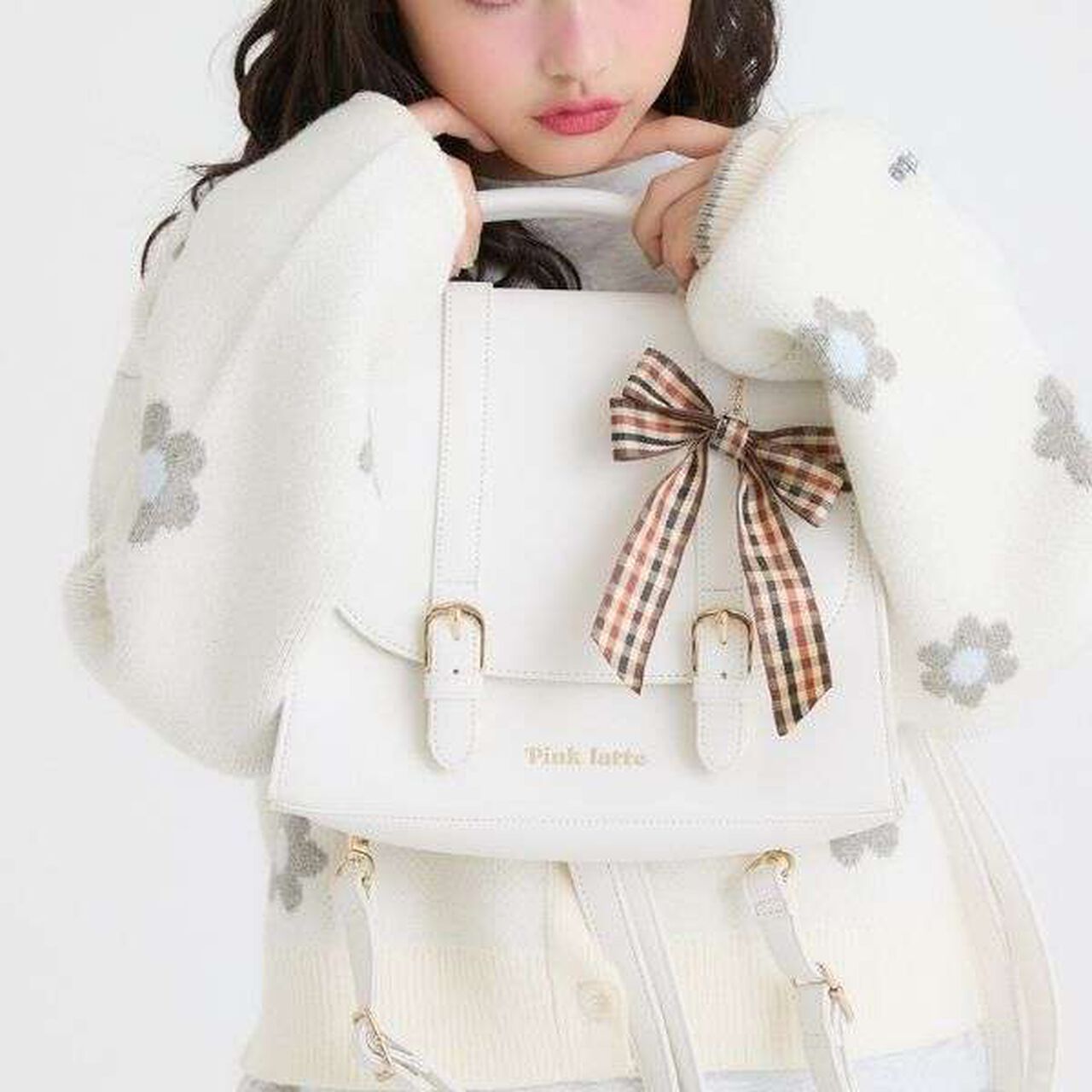 Girly Satchel,White, large image number 0
