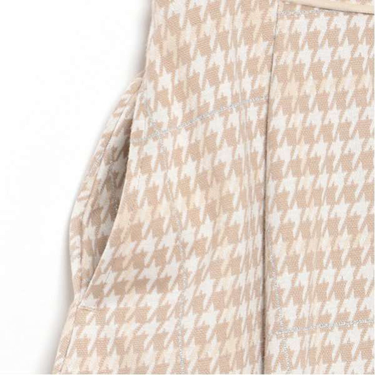 Houndstooth Jacquard Skirt Pants,Mocha tea, large image number 13