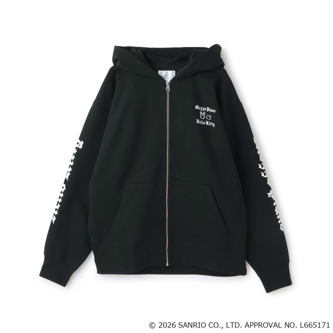 Hello Kitty x Berie-chan Zip Parka,Black, large image number 13