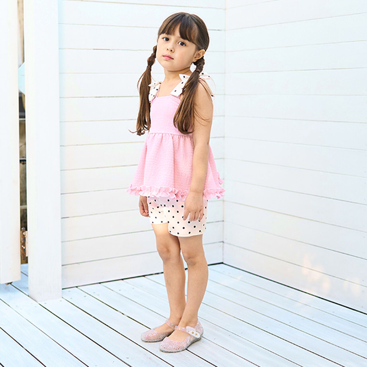 [SWIM] [UV Processing] Frill Round Hem Separates,Pink, large image number 0