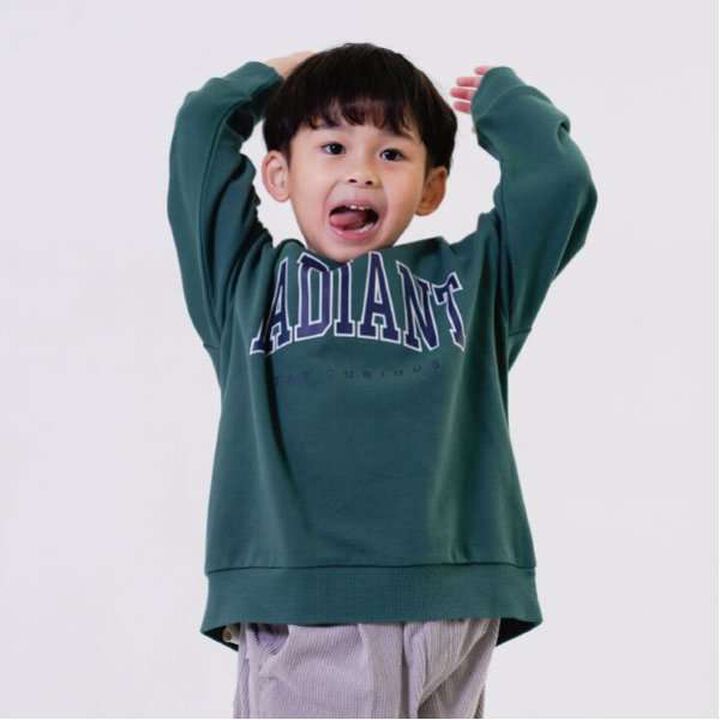Assorted Logo Print Wide Sweatshirt,Yellow, medium image number 18