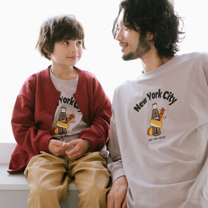 [Parent-Child Matching] [DAD] OFUZAKE Street Long Sleeve T-Shirt,Light gray, medium image number 1