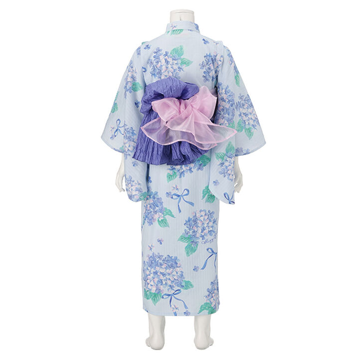 Watercolor Hydrangea Pattern Yukata,Light blue, medium image number 1