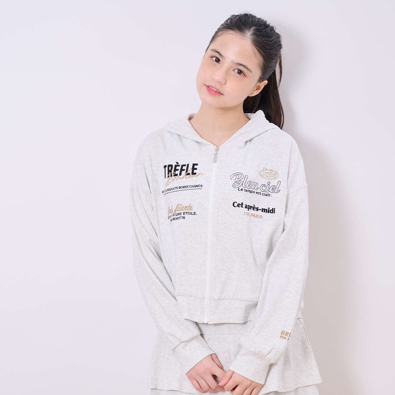 Smooth Logo Parka,Smoke white, large image number 0