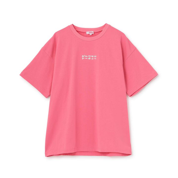 [Tokyo Limited] Pink Latte Tokyo Big T-Shirt, 100% Cotton,Pink, medium image number 19