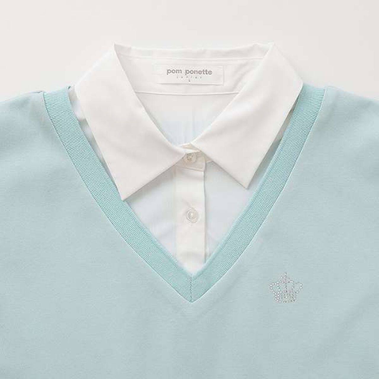 Layered Top with Tie,White, large image number 9