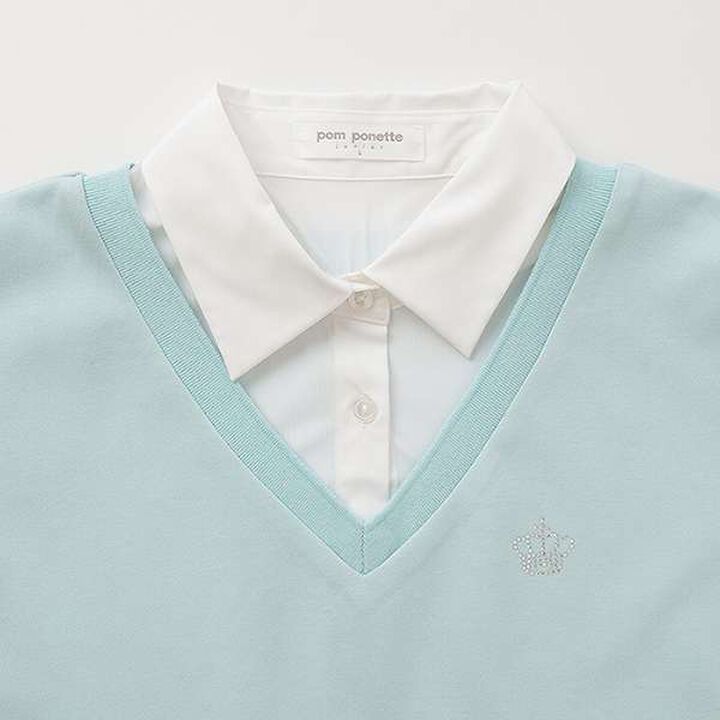 Layered Top with Tie,White, medium image number 9