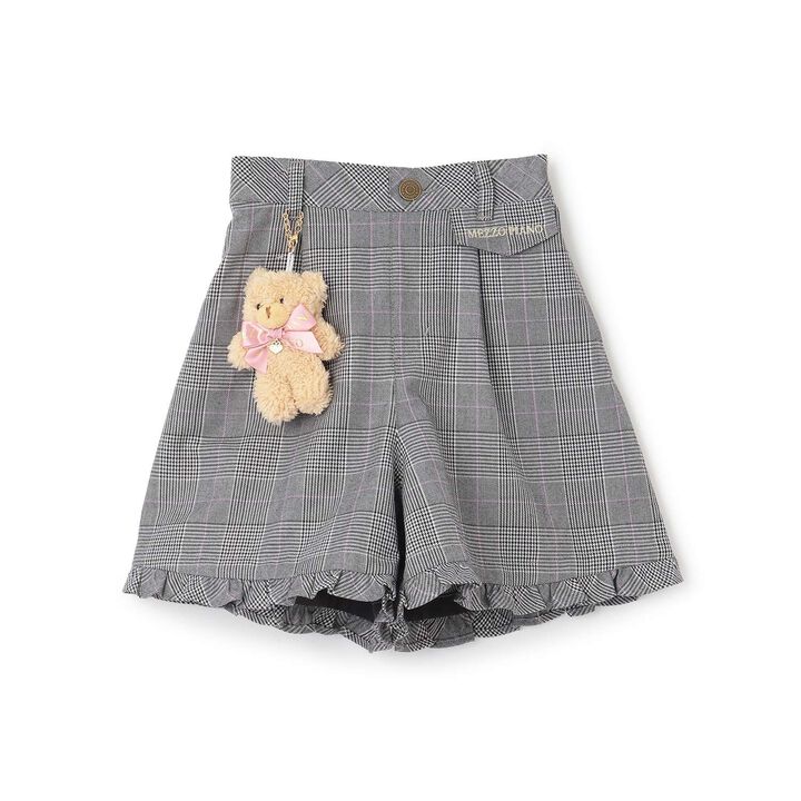 [Restock] Glen Check Shorts with Bear Charm,, medium