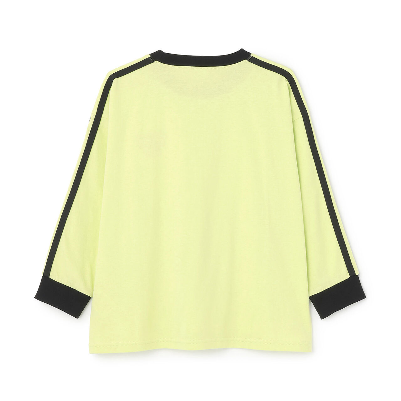 [Stain Resistant] Long-Sleeve T-Shirt with Sleeve Stripes,White, large image number 8
