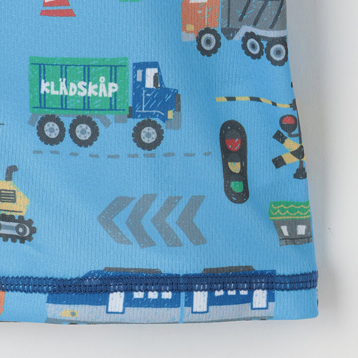 [SWIM] Vehicle All-Over Pattern Long-Sleeve Rash Guard,Turquoise, medium image number 5