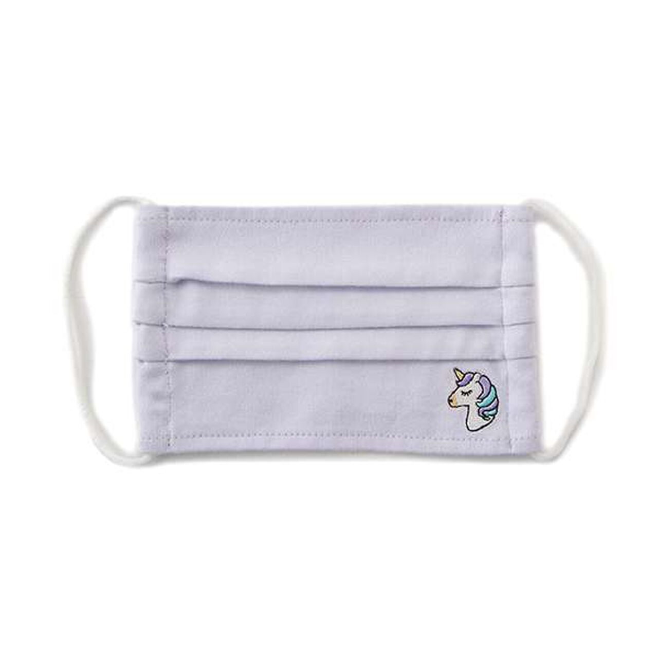 One-Point Embroidery Pleats Mask,Lavender, large image number 0