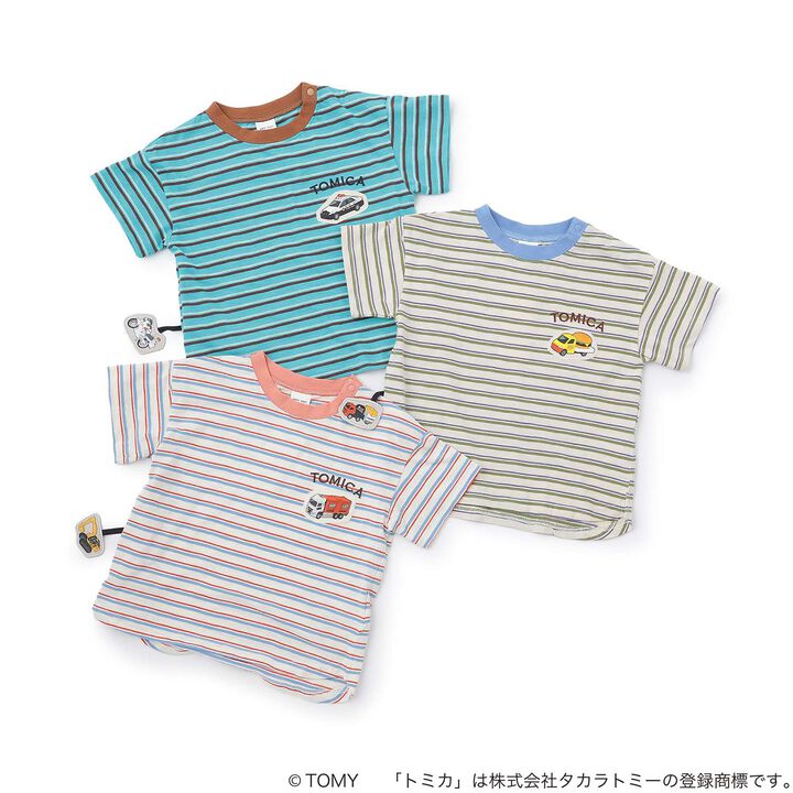 [TOMICA / Cool Touch] Multi-Stripe Short Sleeve T-Shirt,Orange, medium image number 17