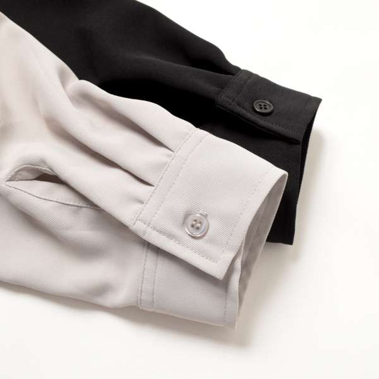 [Adult Size Available] [Set Up Compatible] Melty Open Collar Shirt,Light gray, large image number 7