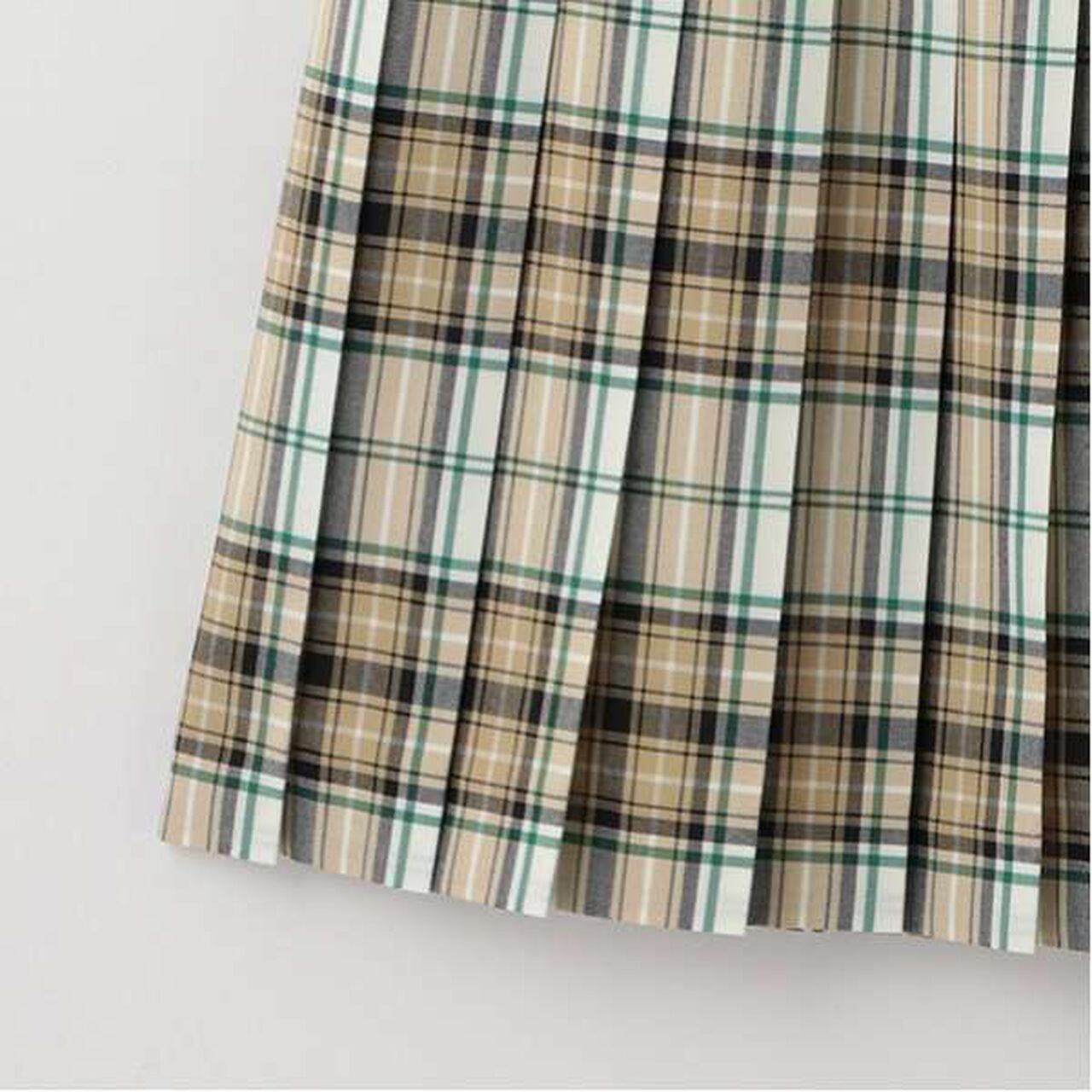 *52cm Length 24-Pleat Check Skirt,Blue, large image number 6