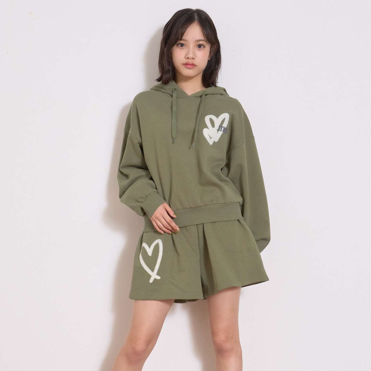 [LTXC] 100% Cotton Wool Lined Back Spray Outfit Set,Khaki, large image number 5