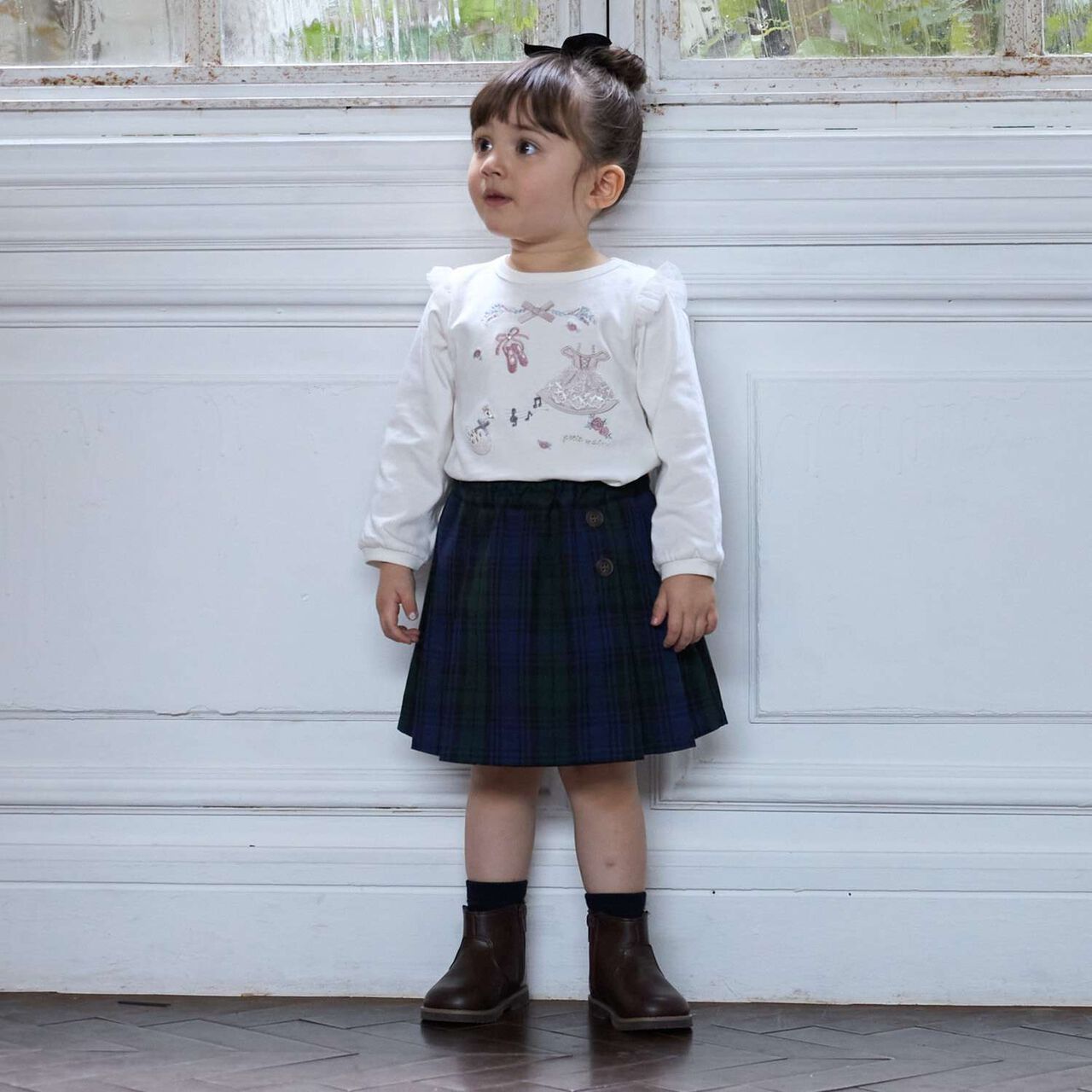 [Link] Pleated Skirt,Deep gray, large image number 2