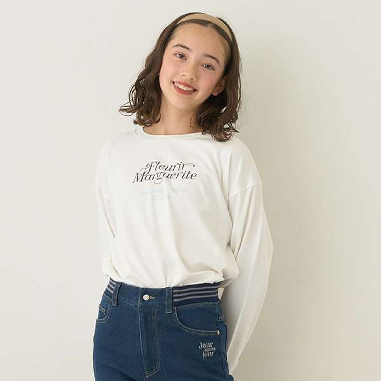 Shaggy Check Cardigan Set,White, large image number 4