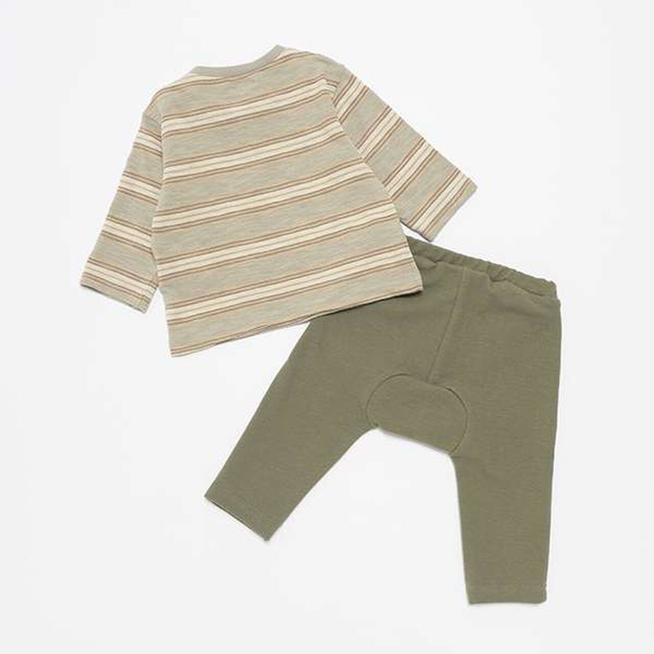 Random Stripe Pattern Outfit Set,Light green, large image number 7