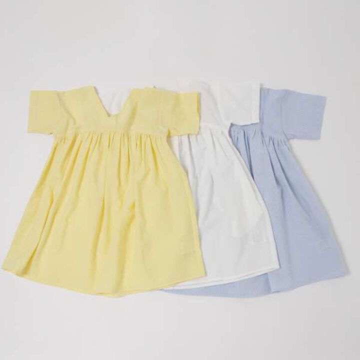 Boiled Gathered One-Piece Dress,Off white, medium image number 5