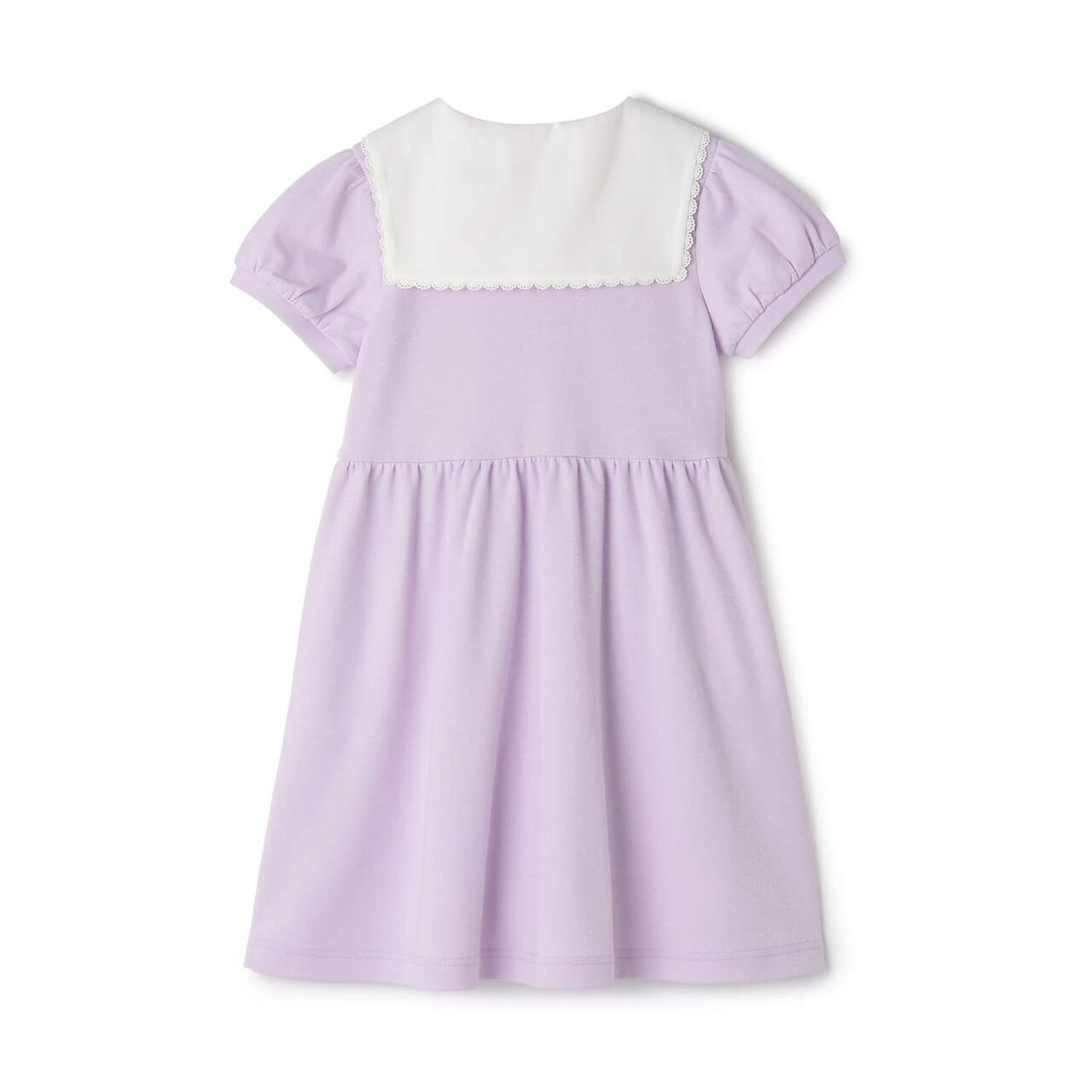 Front-Button Sailor Collar One-Piece Dress,Lilac, large image number 1