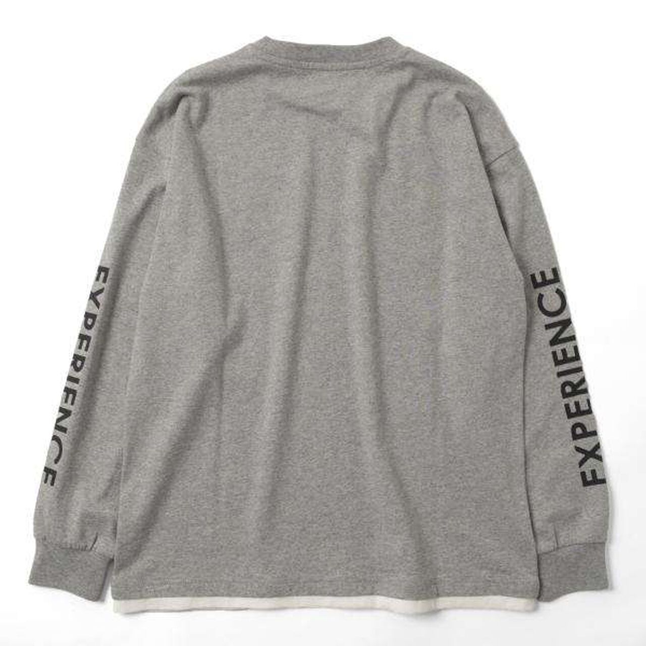 Layered Hem Long-Sleeve T-Shirt,Black, large image number 14