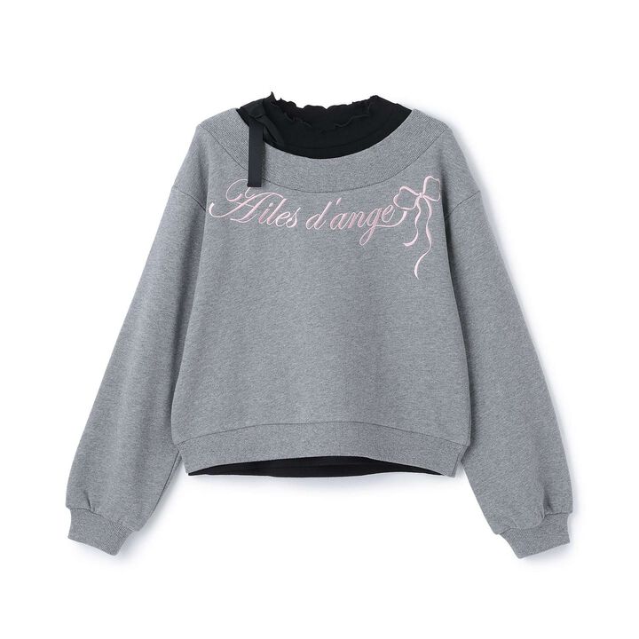 Sweatshirt & T-Shirt Set (Off-Shoulder Option Available),Black, medium image number 13