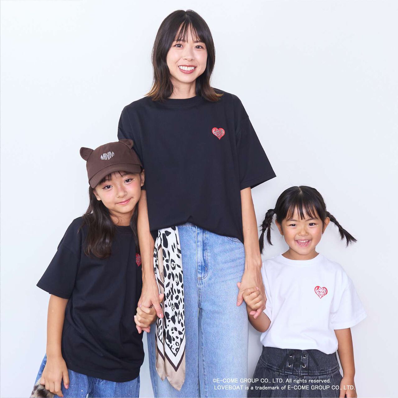 [Parent-Child Matching] LOVEBOAT Loose T-Shirt,Black, large image number 9