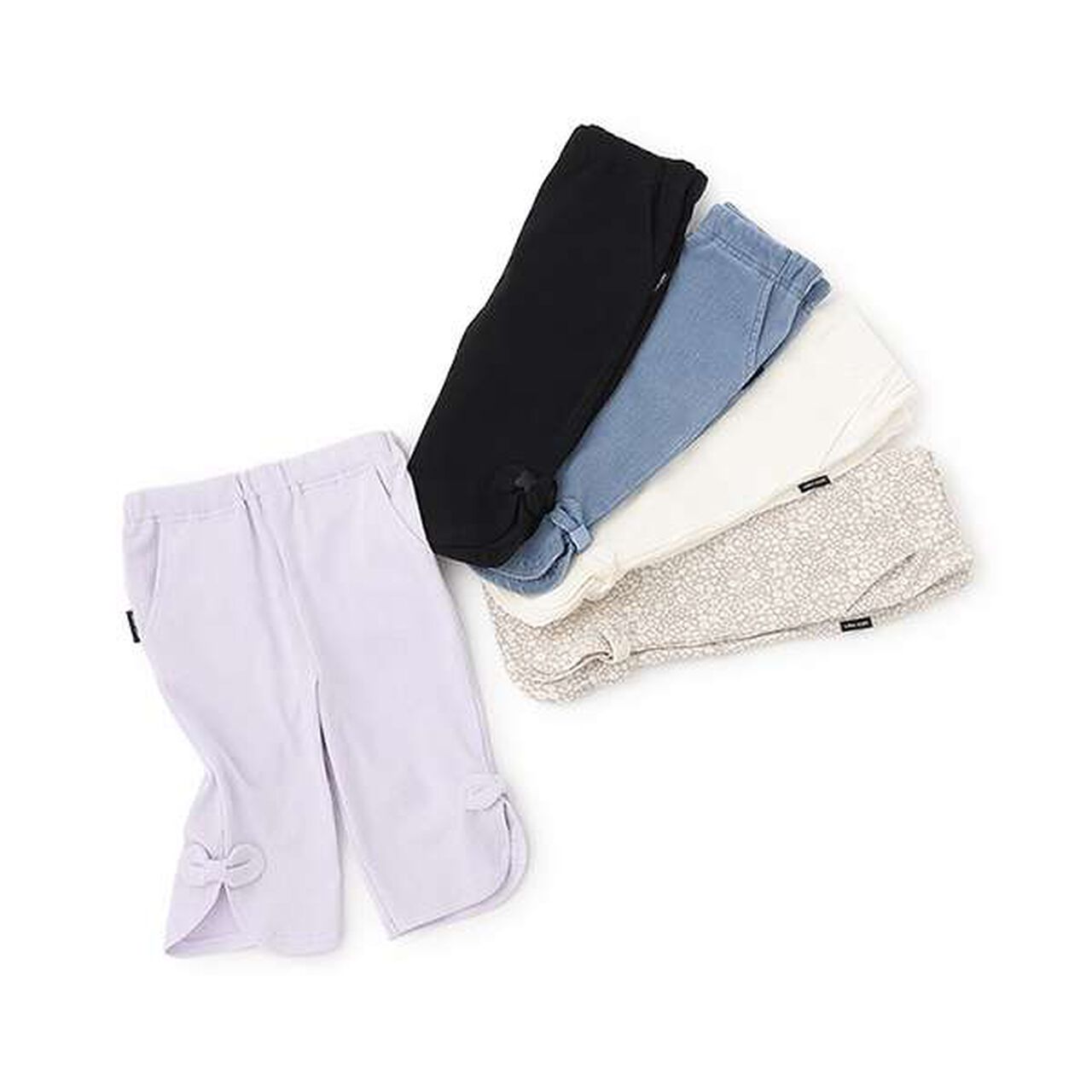 [Smile Series] Side Ribbon 7/8 Length Pants,Multi color, large image number 17