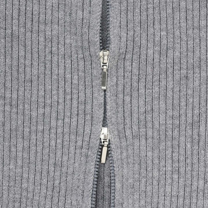 [LTXC] Washable Ribbed W Zipper Cardigan,Ivory, medium image number 16