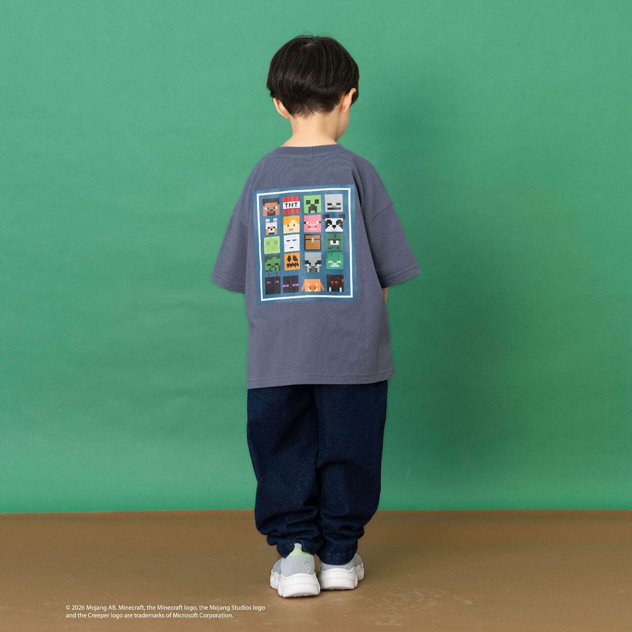 [Minecraft] Icon Block Back Short-Sleeve T-Shirt,White, large image number 4