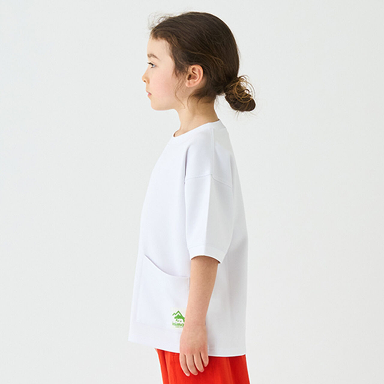 Water-Repellent Ponte Double Pocket T-Shirt,Blue, large image number 1