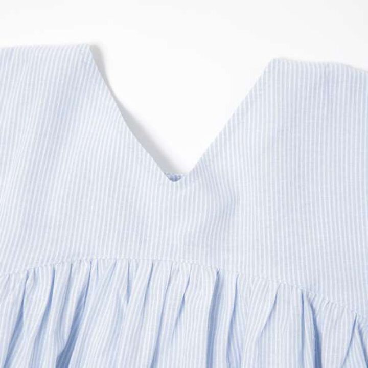 Boiled Gathered One-Piece Dress,Off white, medium image number 7