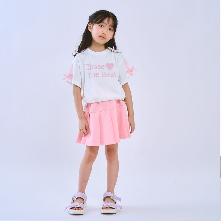 [Cool Touch] Ribbon Line Tuck Skirt with Inner Shorts,Turquoise, medium image number 5