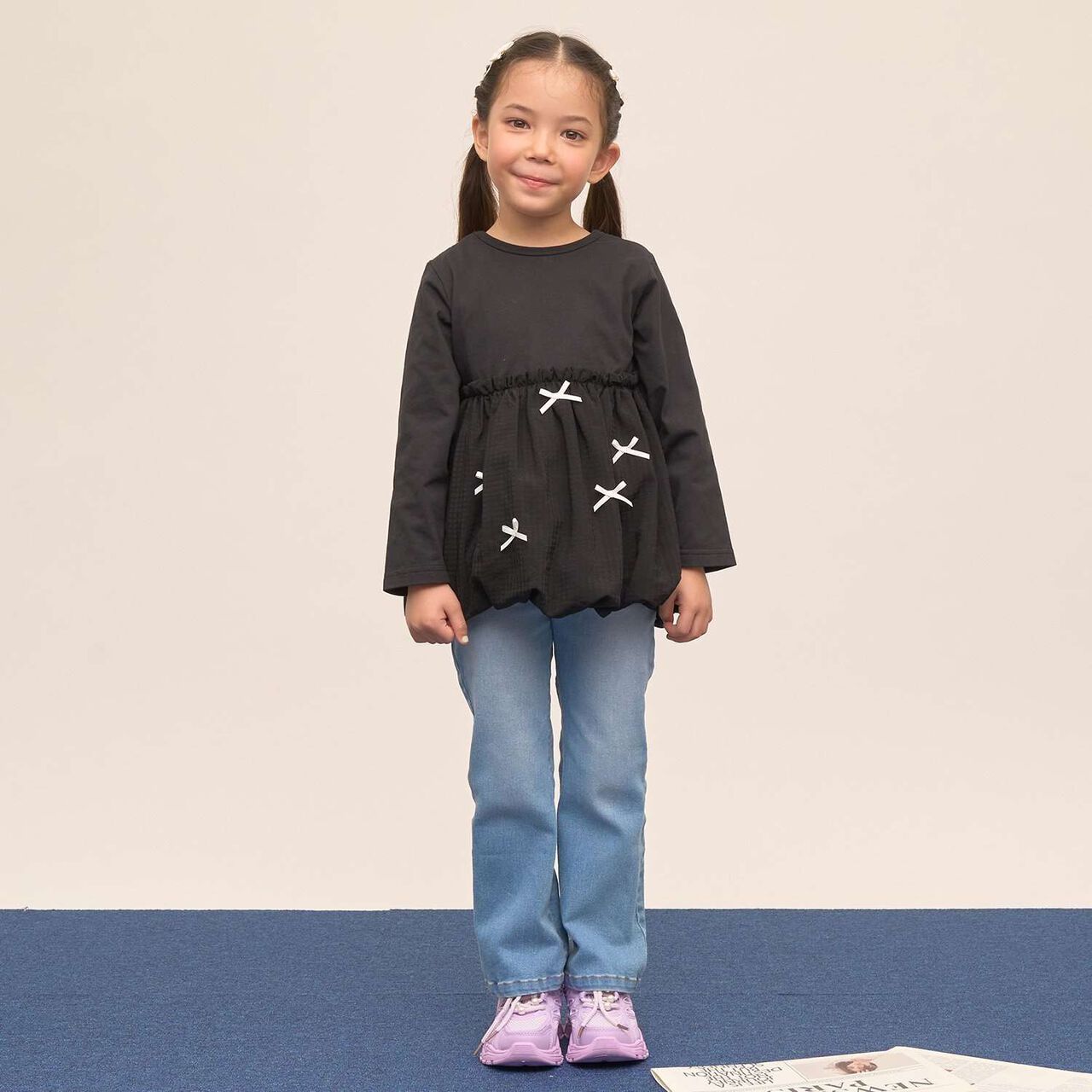 Quick-Dry UV Non-Crumbling Either Way Is Fine Muteki T Balloon Peplum Tops,Lavender, large image number 26