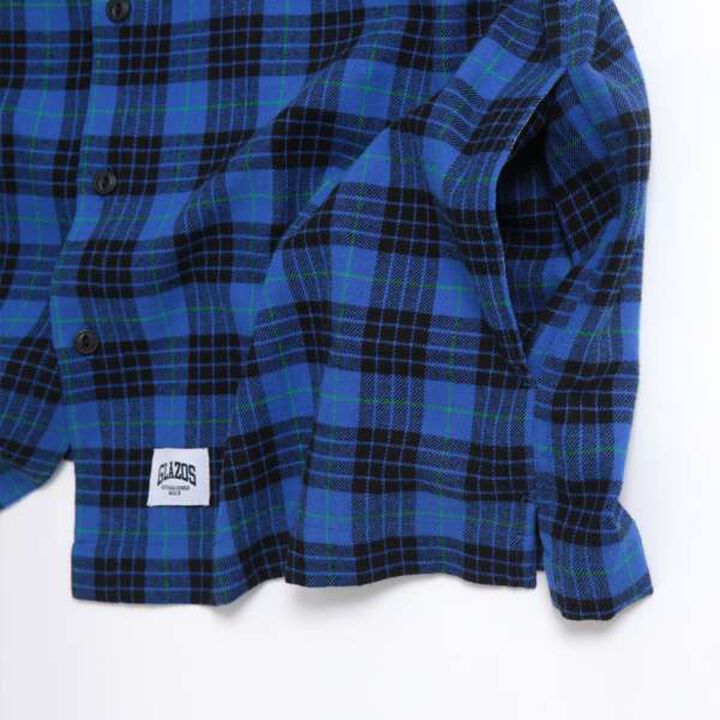 Hooded Check Shirt,Blue, medium image number 10