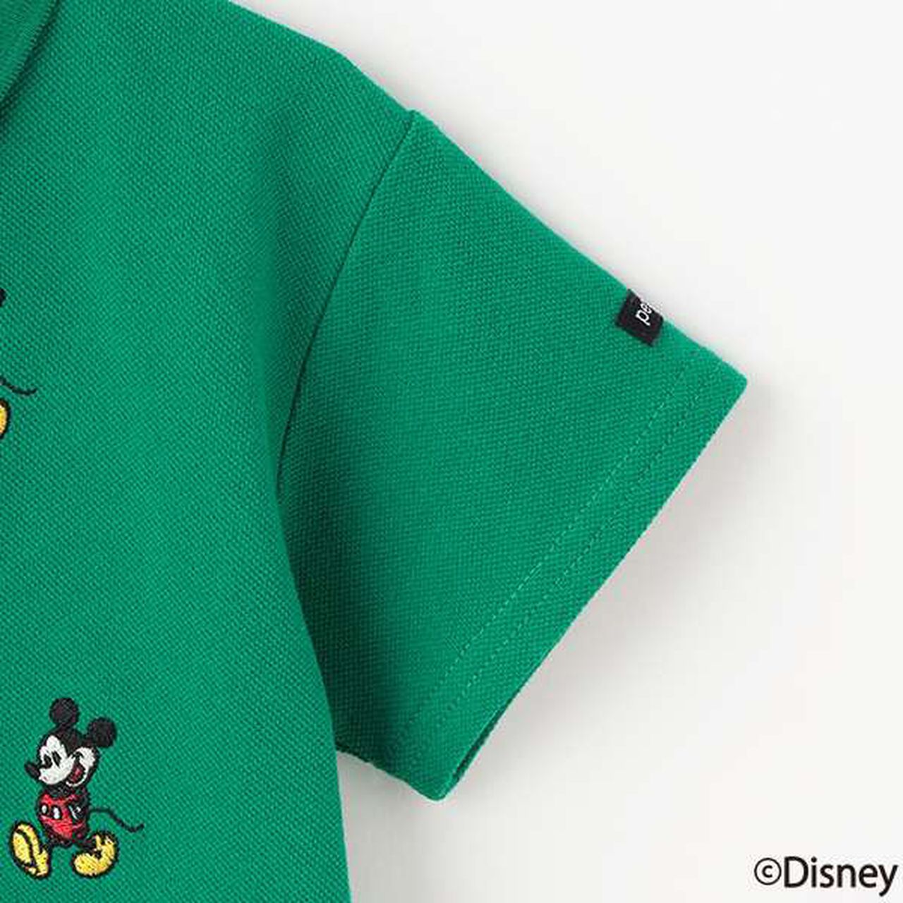 [Disney] Mickey/Embroidered Short-Sleeve Polo,Green, large image number 14