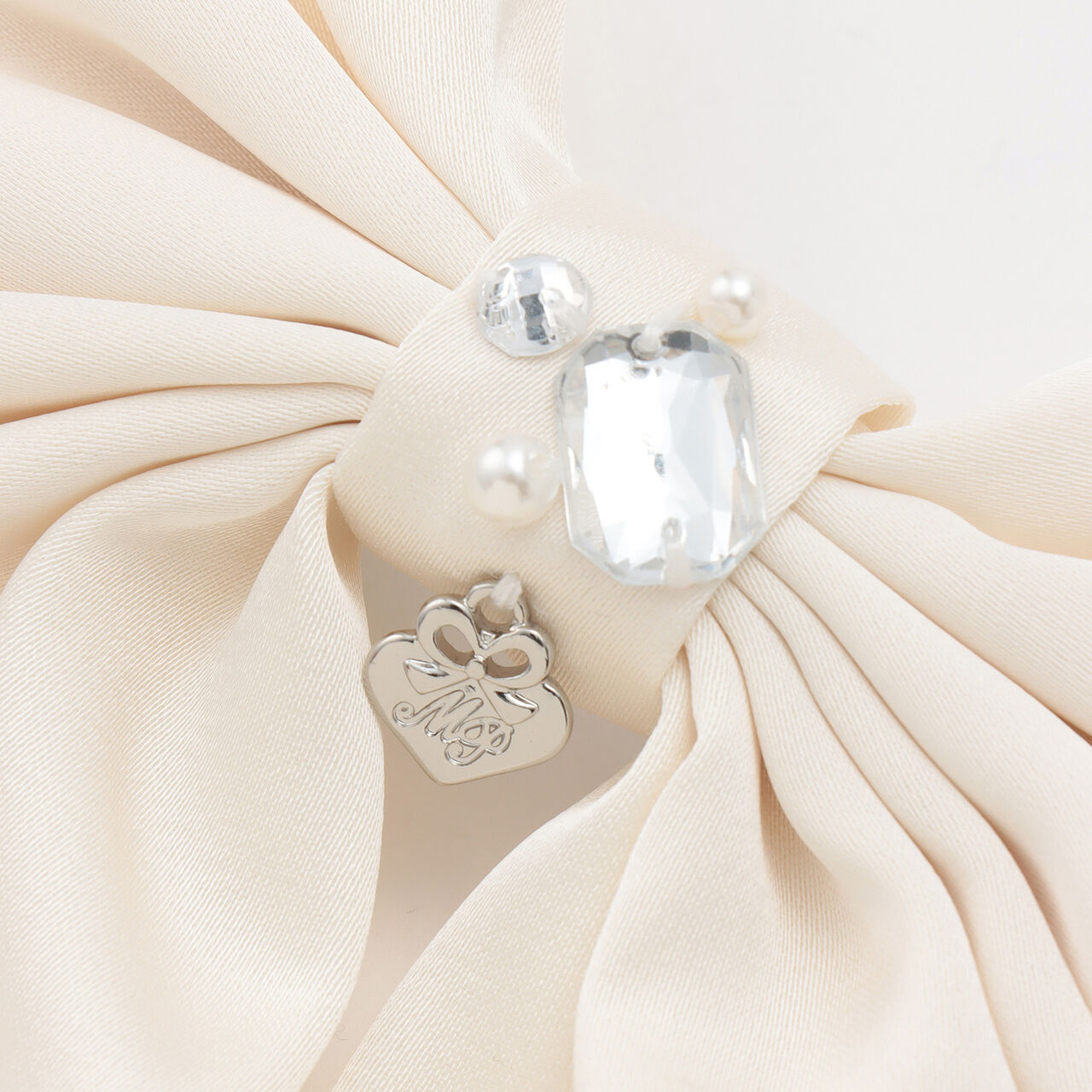 Big Ribbon Barrette♪,Ivory, large image number 2