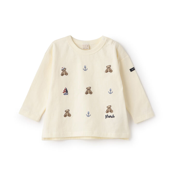 Link Bear Embroidery Marine Long-Sleeve T-Shirt,Navy, medium image number 4