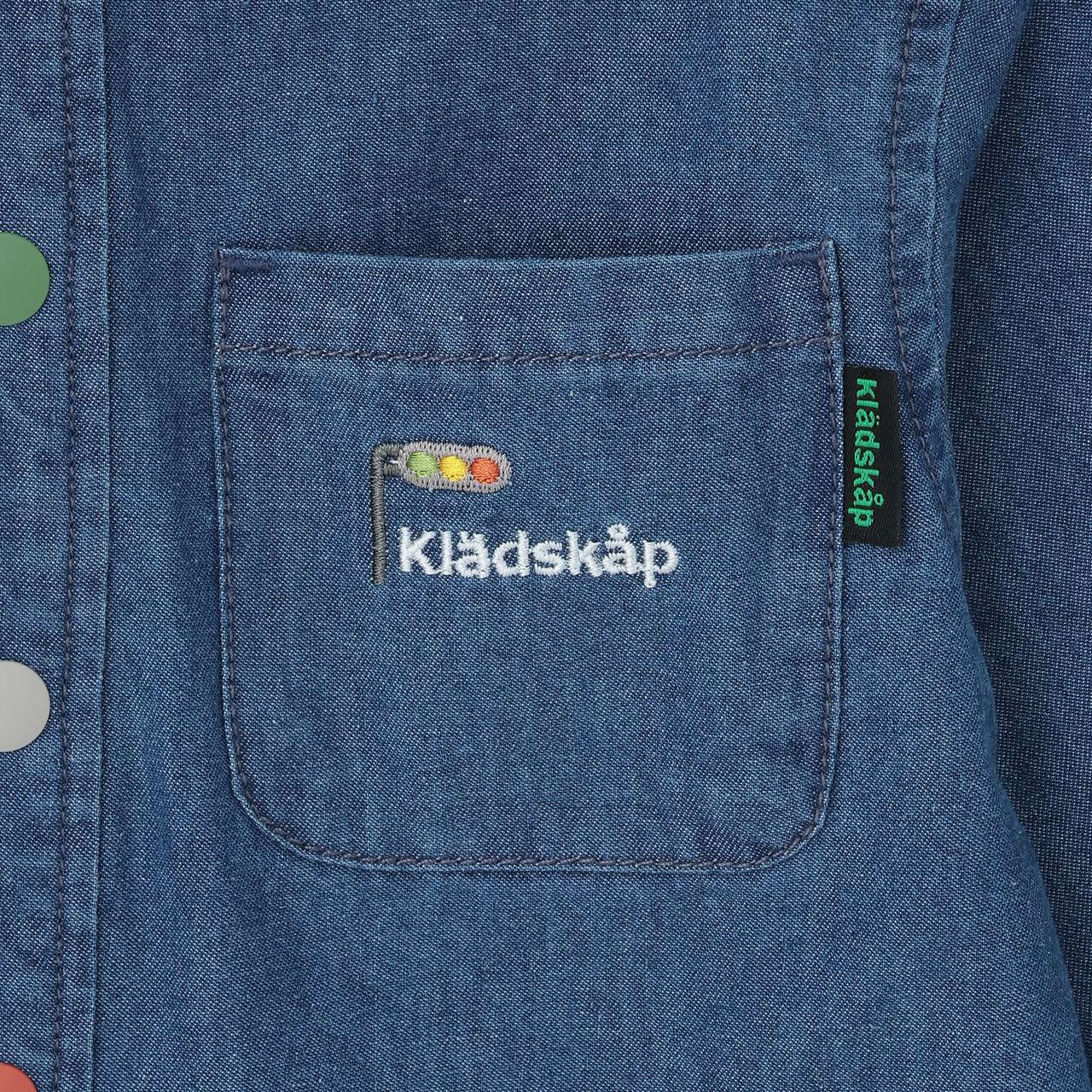 Embroidered Long-Sleeve Shirt with Work Vehicle Motif,Black, large image number 4