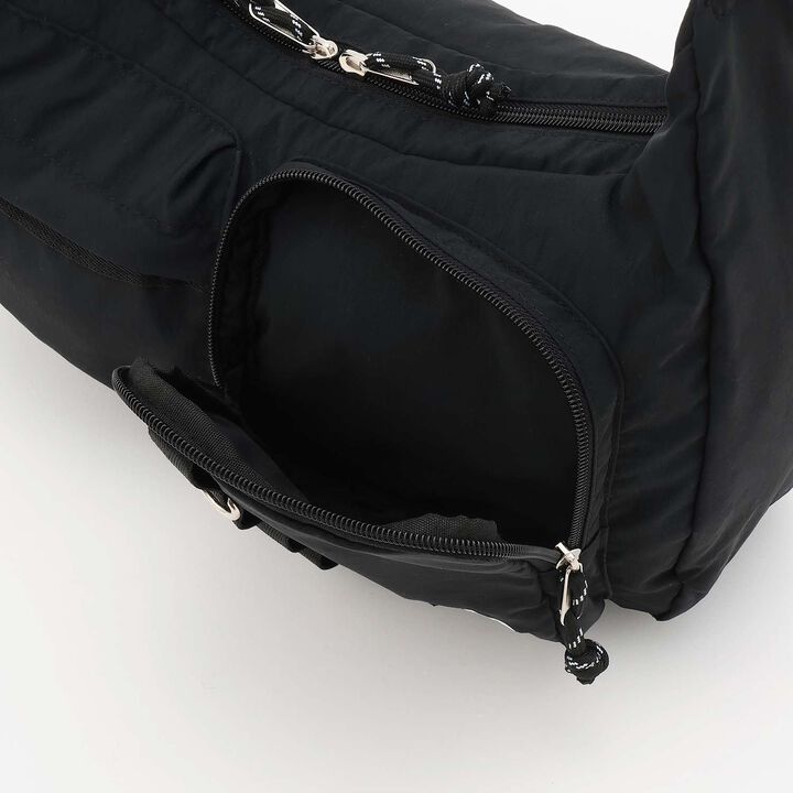 [LTXC] Double Pocket Nylon Shoulder Bag,Black, medium image number 12