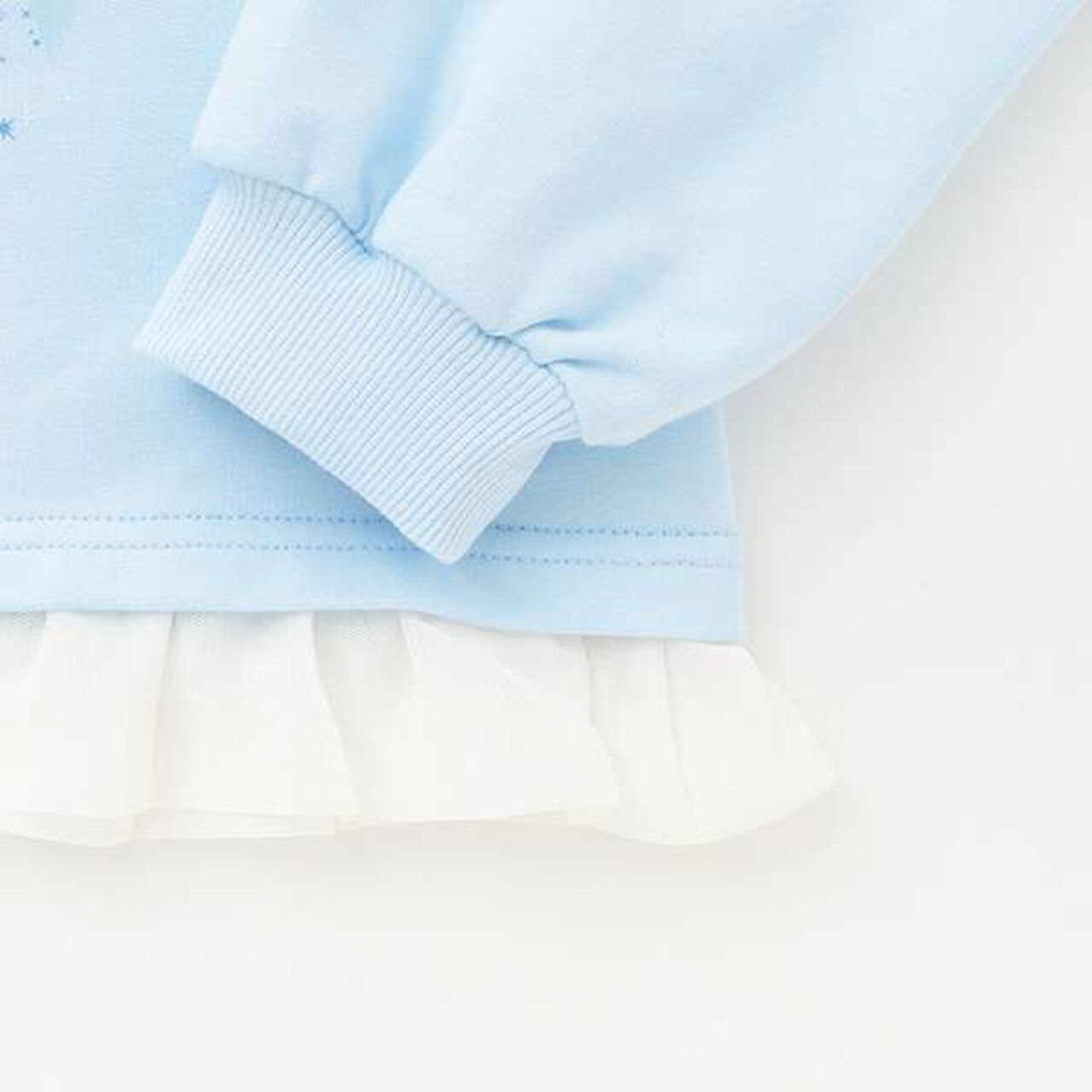 [FROZEN] Fleece Hem Frill Pullover,Sax blue, large image number 13