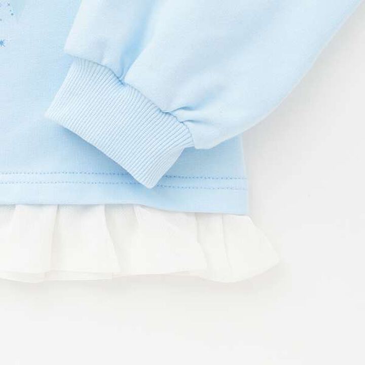 [FROZEN] Fleece Hem Frill Pullover,Sax blue, medium image number 13