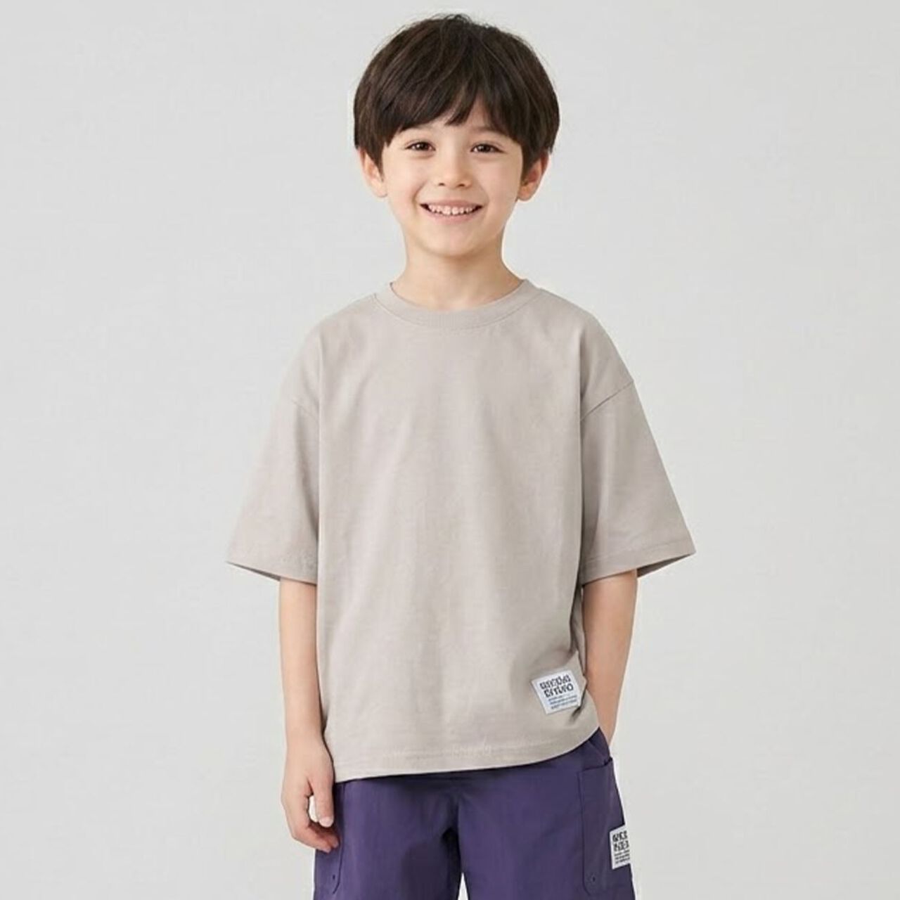 [100% Cotton] Everyday Favorite! Short Sleeve T-Shirts (2-Piece Set) [Kids, Boys & Girls],Milky white, large image number 0