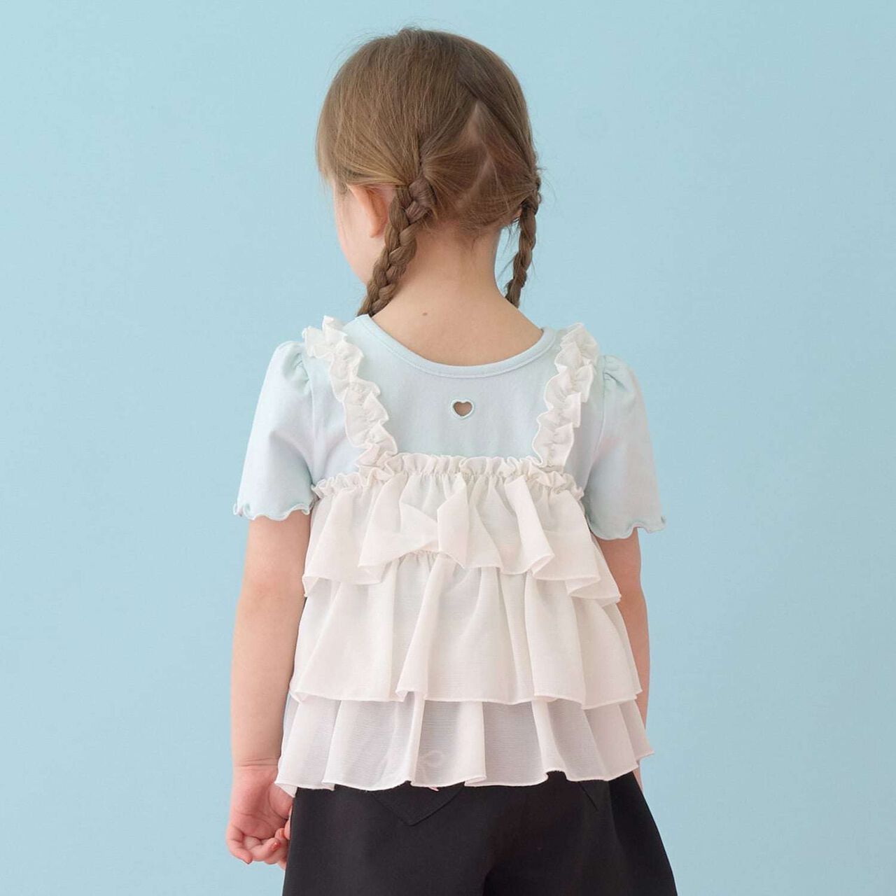 [Either Way Is Fine] UV Protection & Cool Touch Tiered Camisole Docking T-Shirt [Kids Girls],Mint, large image number 26