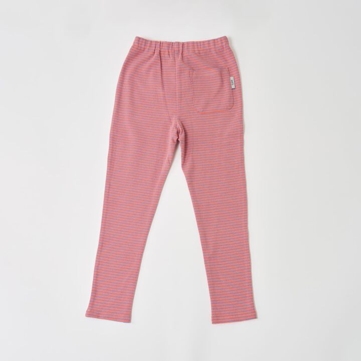 [365D.] Anti-Stain Stripe Jersey Knit Leggings,Salmon pink, medium image number 9