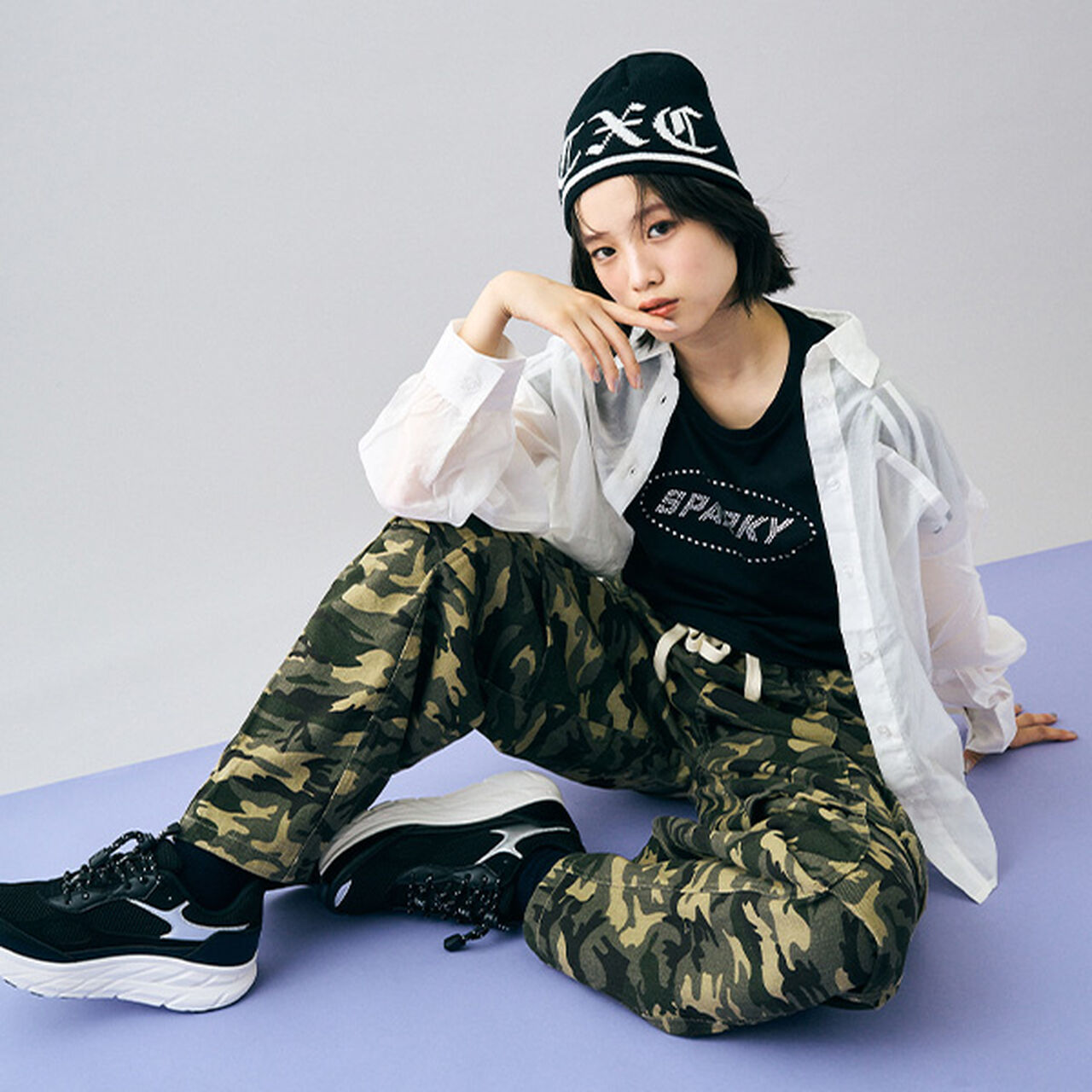 Camouflage Cargo Pants,Khaki, large image number 0